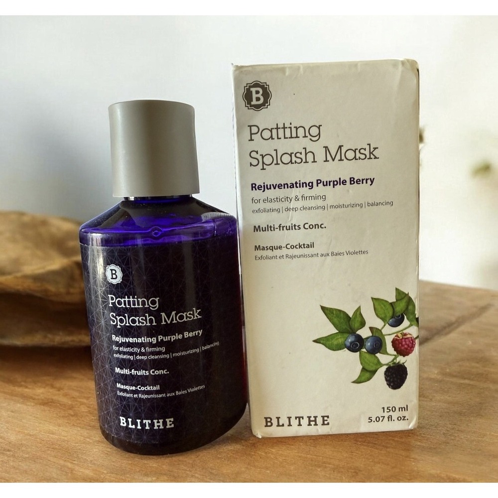 Blithe Patting splash mask rejuvenating purple berry 150ml. NIB